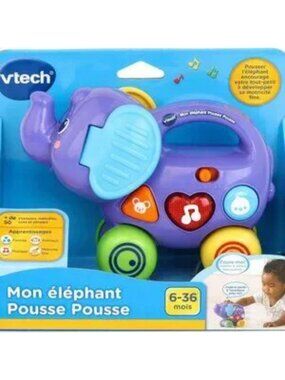 VTech Push & Explore Elephant New In Box Baby Toddler Gift (French)